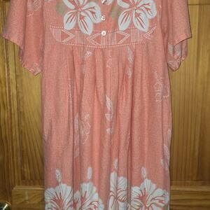 Anthony Richard’s VTG Women’s Size M Mumu House Patio Dress Coral Floral!